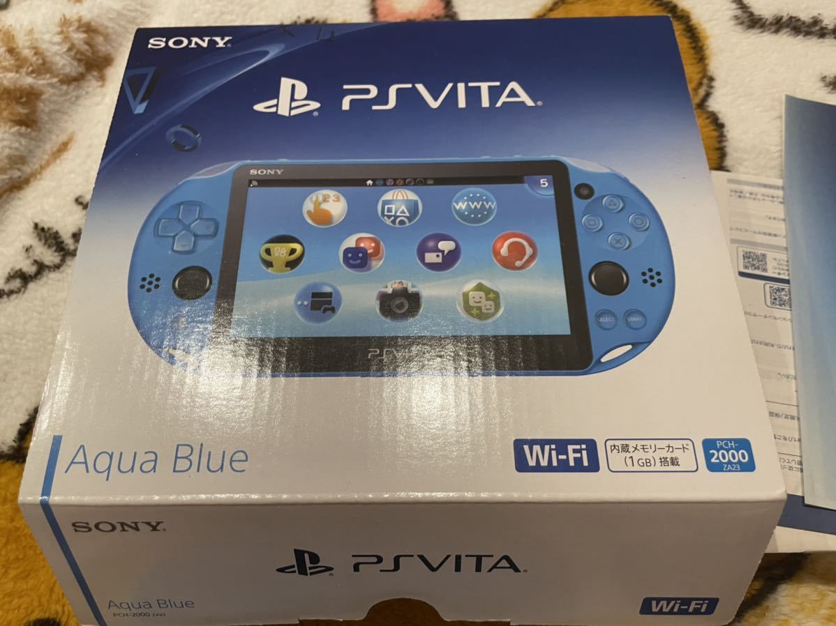 1円~美品 画面無傷 PlayStation Vita PCH-2000 Wi-Fiモデル アクア