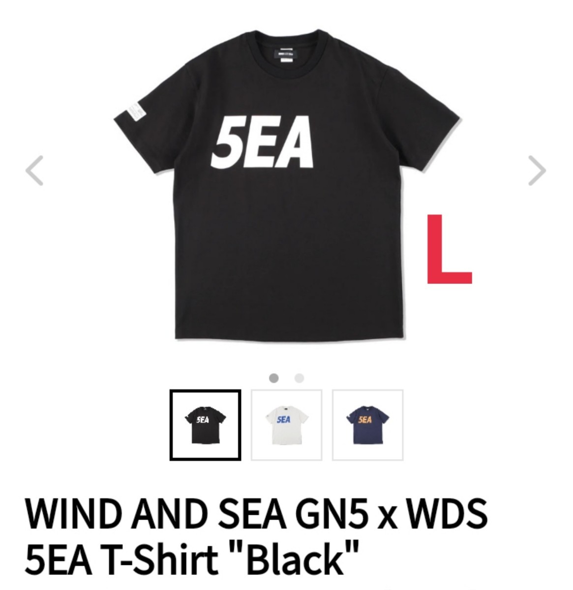 WIND AND SEA GN5 x WDS 5EA T-Shirt Black ウィンダンシー