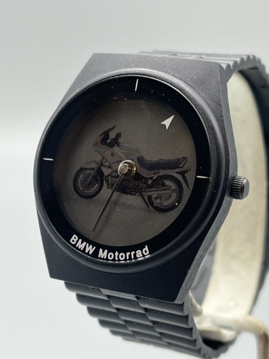 Y09059 rare Vintage BMW Motorradmo trad wristwatch Switzerland R4 year 9 month battery replaced 
