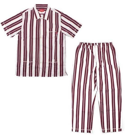 詰替え supreme pajamas ストライプパジャマセットアップ（希少