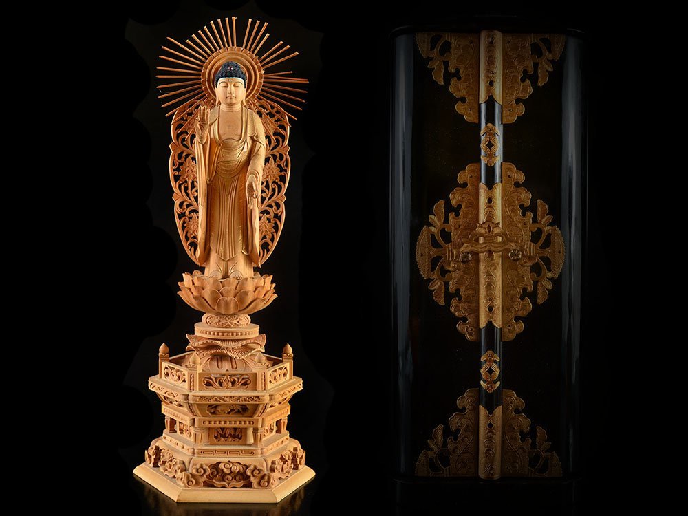 きます ヤフオク! 一刀彫 仏教美術 時代品 骨董品 - 仏像 木彫