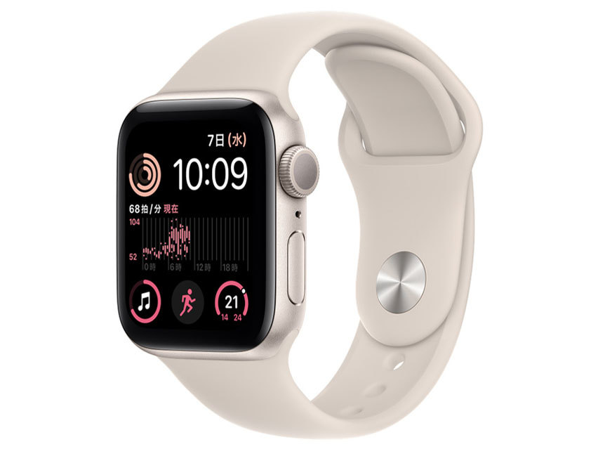新品未使用」Apple Watch SE 第2世代 GPSモデル 40mm MNJP3J/A [スターライトスポーツバンド] 送料無料 