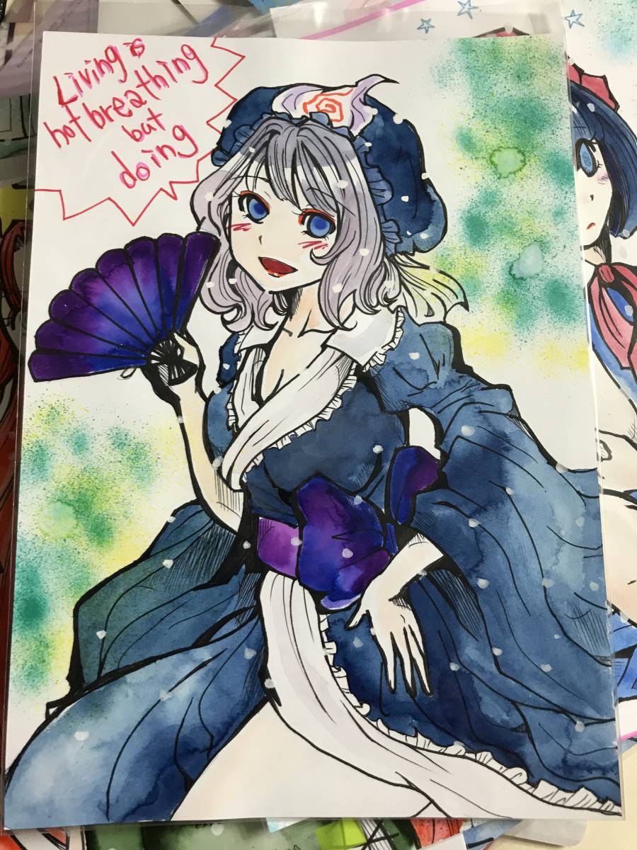 西行寺幽々子F・手書きイラスト 気安 西行寺幽々子F・手書きイラスト 気安