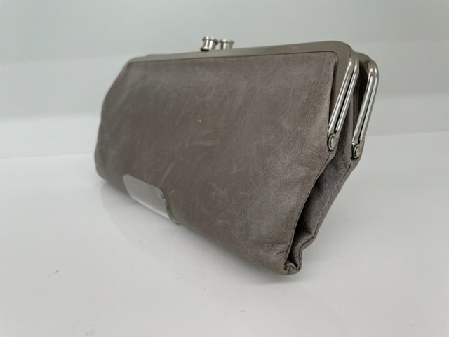 ◎【USED】★hobo ホーボー レザー 長財布★ウォレット 大容量 グレー /使用感あり/km0564_画像2