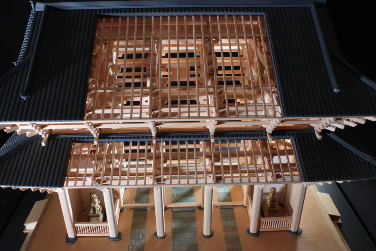 ☆最新 小林工芸「1/70東大寺南大門 構造模型」完成作品 国宝 構造を ☆最新 小林工芸「1/70東大寺南大門 構造模型」完成作品 国宝 構造を