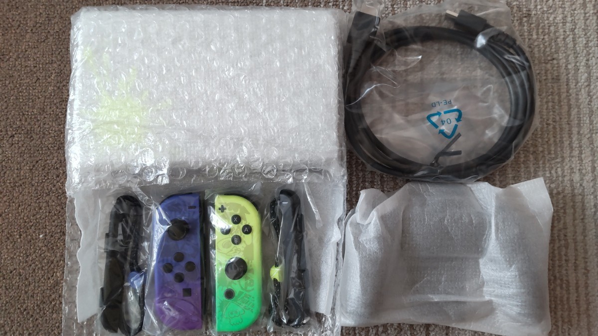 【本体なし】Nintendo Switch 有機EL スプラトゥーン3エディション Joy-Con ストラップ グリップ ドック