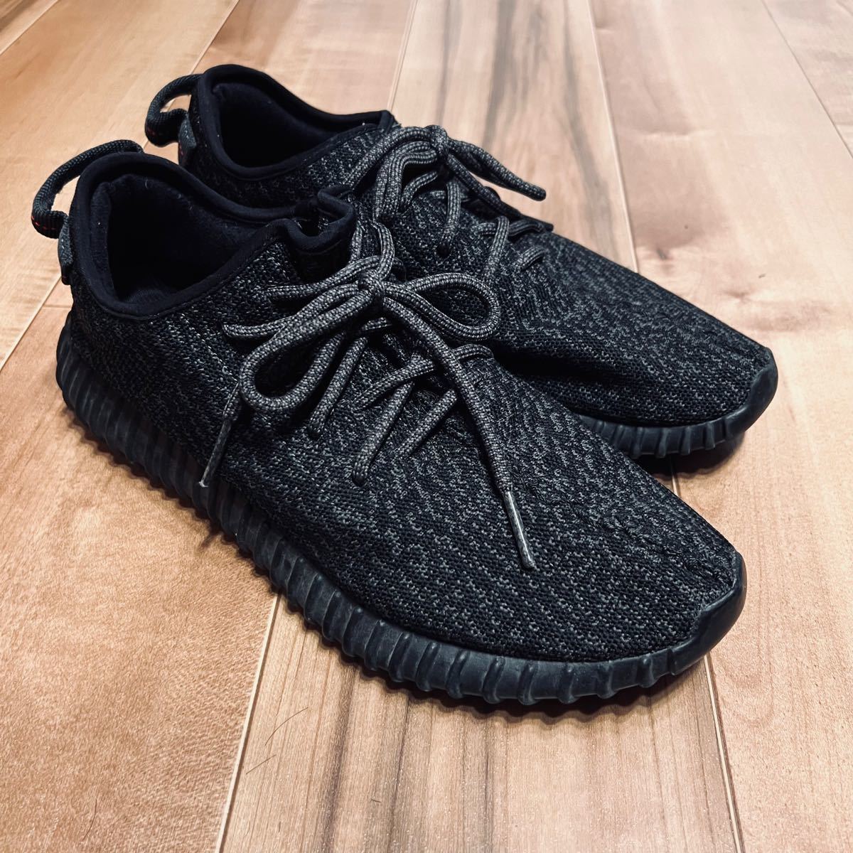 【美品】27.5cm adidas YEEZY BOOST 350 PIRATE BLACK イージーブースト パイレートブラック