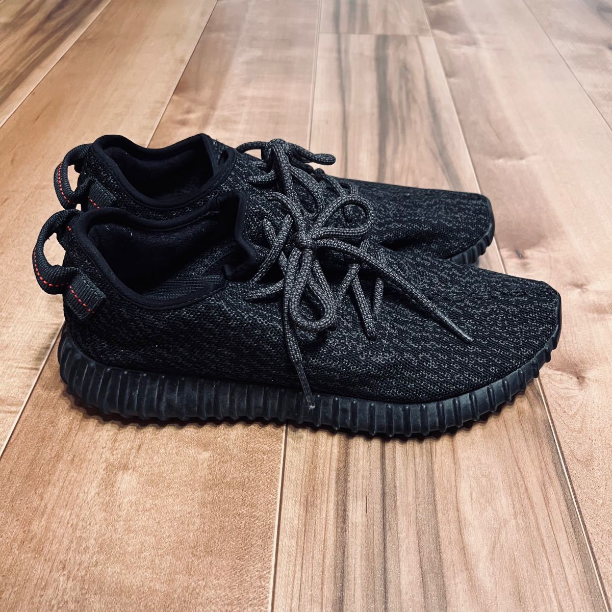 【美品】27.5cm adidas YEEZY BOOST 350 PIRATE BLACK イージーブースト パイレートブラック