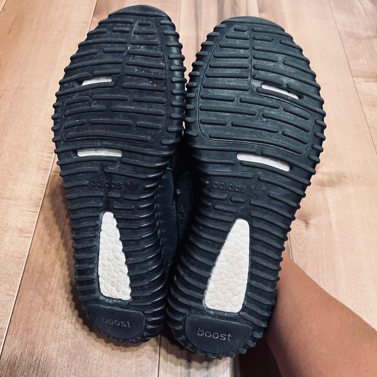 【美品】27.5cm adidas YEEZY BOOST 350 PIRATE BLACK イージーブースト パイレートブラック
