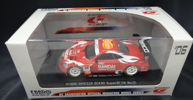 ★未使用 EBBRO エブロ 1/43 SUPER GT500 2006 No.35 BANDAI DIREZZA SC430 ミニカーの画像1