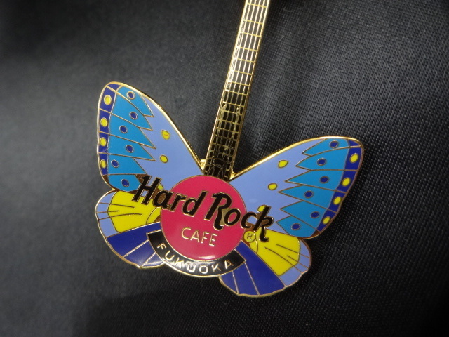 ★HRC Hard Rock CAFE/ハードロックカフェ 福岡/FUKUOKA butterfly 蝶 ギターピン ピンズ/ピンバッジ guitarPIN グッズ_画像3