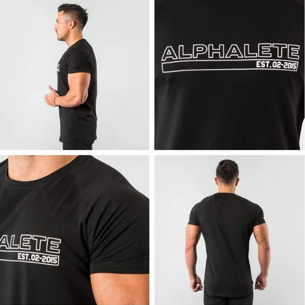【送料無料】 ALPHALETE Tシャツ EST 黒 XXLサイズ☆_Black
