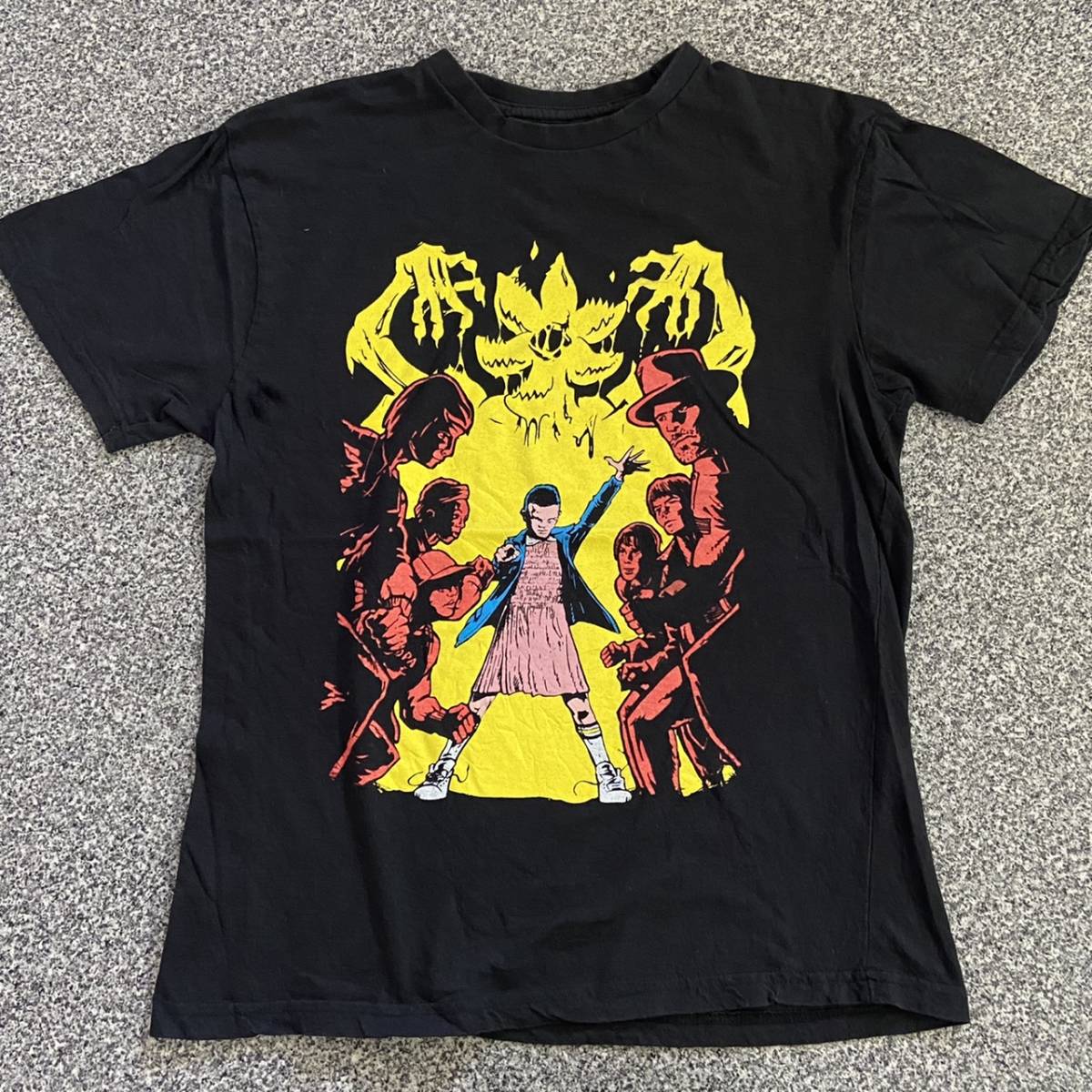 STRANGER THINGS ストレンジャーシングス Tシャツ M ブラック Netflix ネットフリックス ELEVEN 海外ドラマ ロゴ キャラクター_画像2