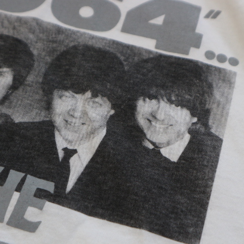 90s Dead Stock 1964 THE TRIBUTE Tシャツ XL ホワイト ビートルズ THE BEATLES トリビュートバンド バンT ヴィンテージ_画像4