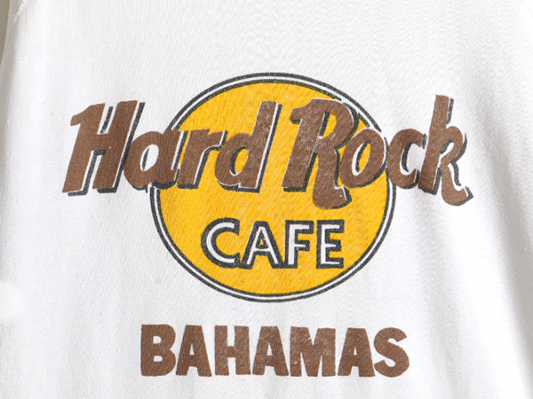 80s ビンテージ ■ ハードロックカフェ BAHAMAS ロゴ プリント スウェット トレーナー ( メンズ レディース L ) 古着 Hard Rock CAFE 企業_画像3