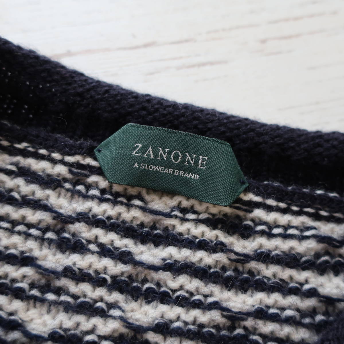 新品  ザノーネ イタリア製 モヘア混 ウール ニット セーター
