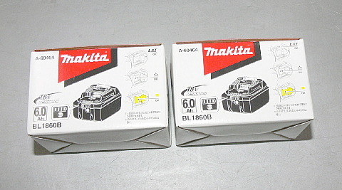 マキタ 国内純正バッテリー 18V 6.0Ah BL1860B 残量表示 雪マーク 2個