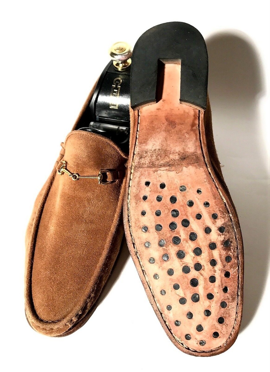 ☆極上品・84OFF☆ キートン Kiton スエードビットローファー ブラウン
