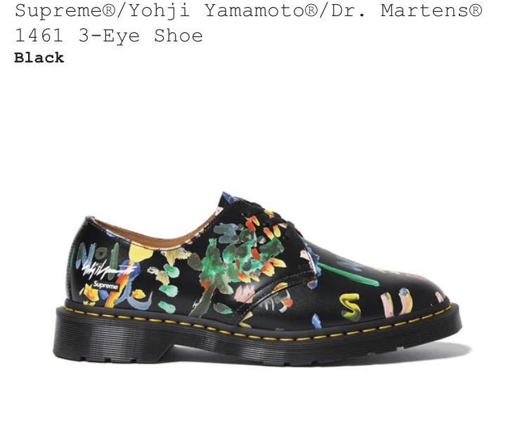 Yohji Yamamoto × Supreme × Dr.Martens 3eye-Shoe Black サイズ US9