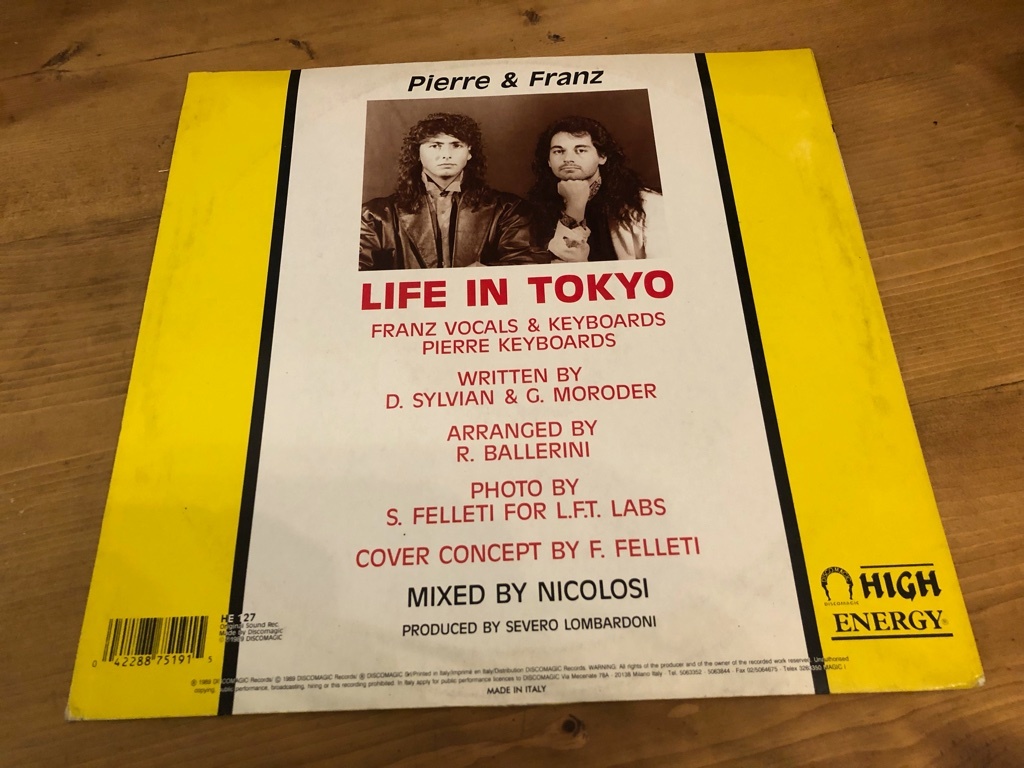 12”★Pierre & Franz / Life In Tokyo / ハイエナジー / ユーロビート！の画像3