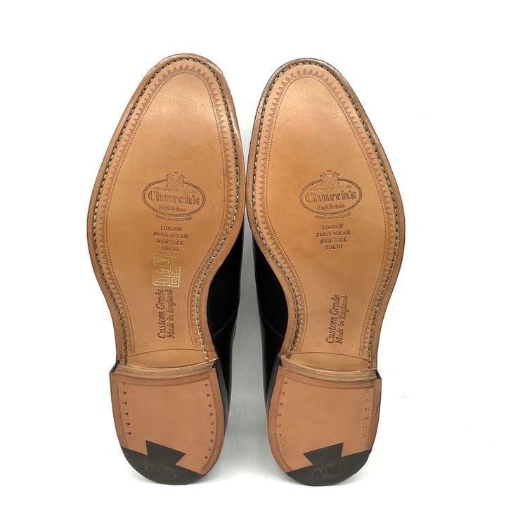 未使用保管品 Church's チャーチ バークロフト BARCROFT ドレスシューズ 革靴 内羽根パンチドキャップトゥ 80F_画像9