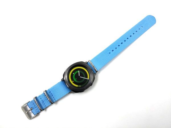 ナイロン製ミリタリーストラップ natoタイプ 腕時計布ベルト ブルー 18mm_画像3