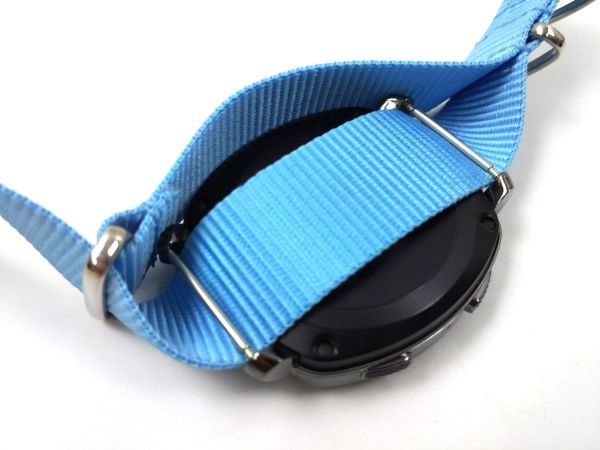 ナイロン製ミリタリーストラップ natoタイプ 腕時計布ベルト ブルー 18mm_画像4