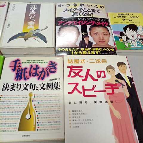 あいさつ・スピーチ実例事典　式辞・あいさつ事典　友人のスピーチ　かづきれいこのメイクでここまで若くなる 7冊　美品　丸C_画像2