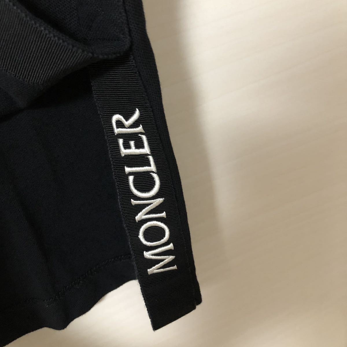【大幅値下げ】【美品】サイズXS MONCLER モンクレール ポロシャツ　ブラック　黒　ロゴ_画像6