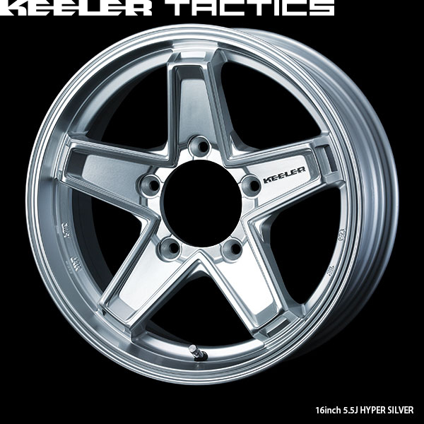 ジムニー｜グッドイヤーWRANGLER AT/S〈175/80R16 91S〉& WEDS KEELER TACTICS〈16×5.5 +22 139.7 5H〉タイヤホイール4本セット_画像3