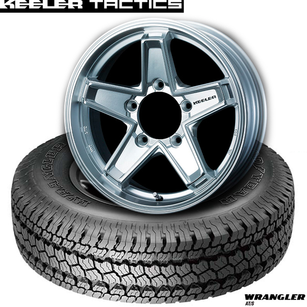 ジムニー｜グッドイヤーWRANGLER AT/S〈175/80R16 91S〉& WEDS KEELER TACTICS〈16×5.5 +22 139.7 5H〉タイヤホイール4本セット_画像1