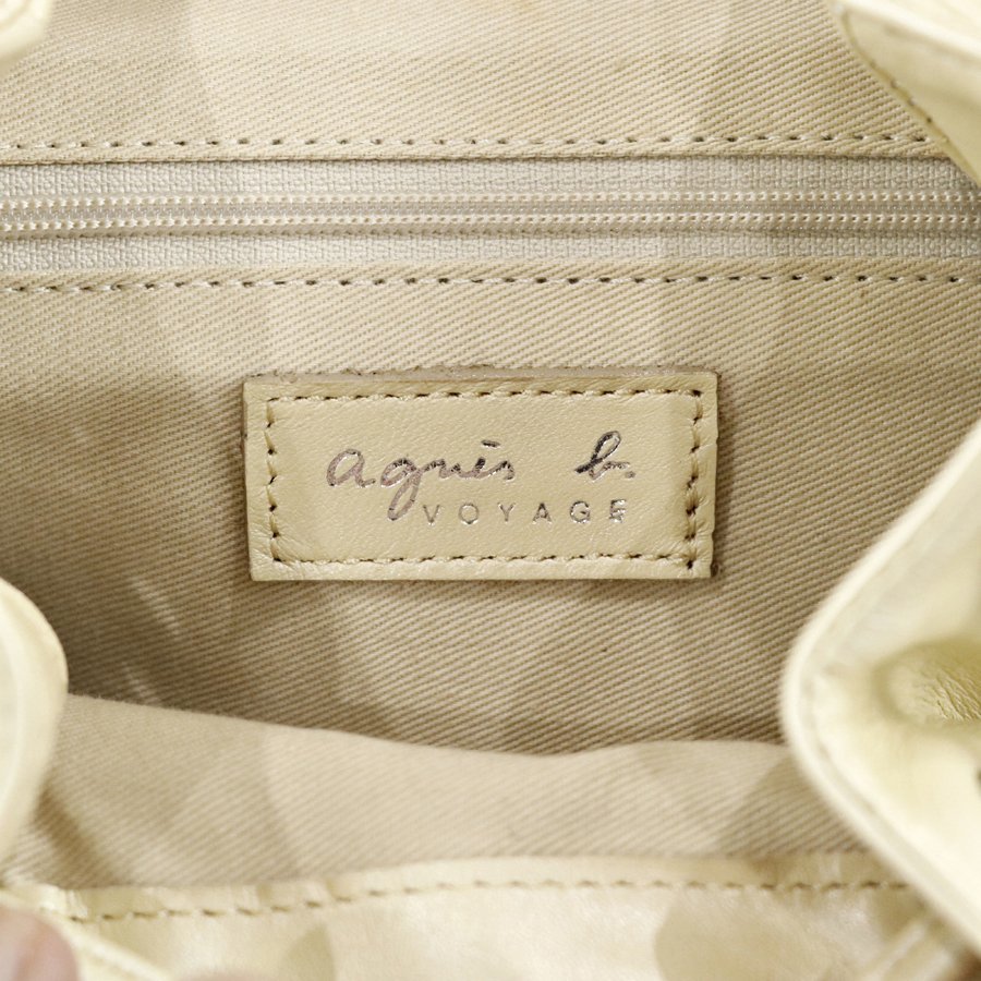 ★定価￥28,000- 新品タグ付き agnes b. VOYAGE アニエスベーボヤージュ VOSR 牛革レザー ミニリュック 日本製 レディース_画像8