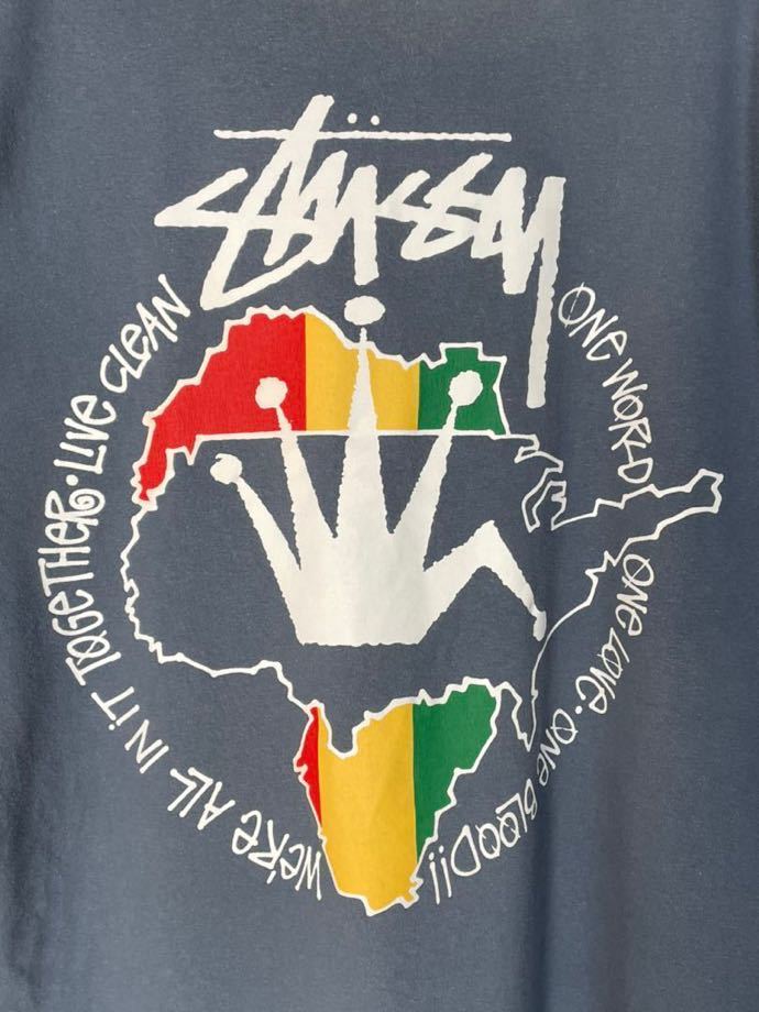 アメリカ製】STUSSY Tシャツ ラスタ ライオン クラウン designed in