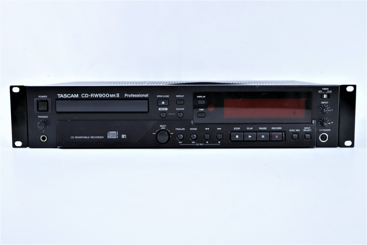 【動作OK】 TASCAM CD-RW900 MKII (MK2) タスカム 業務用CDレコーダー / CDデッキ / CDプレーヤー 電源コード付 ブラックカラー 015FPBZ53_画像2