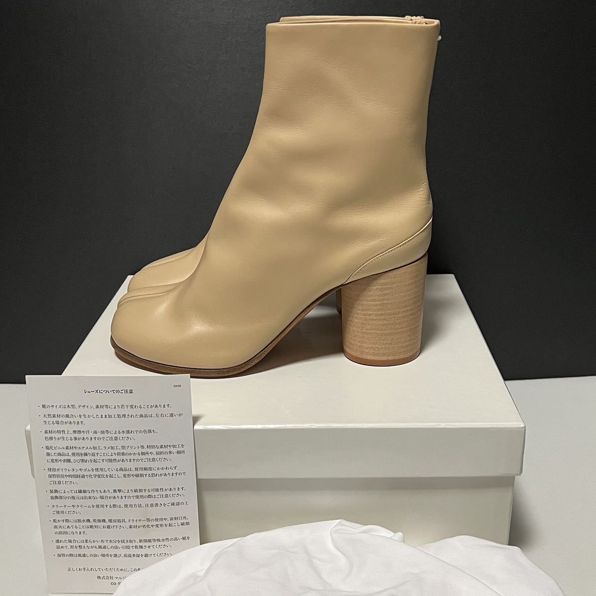 新品 Maison Margiela メゾンマルジェラ Tabi タビ 足袋 レザー ブーツ