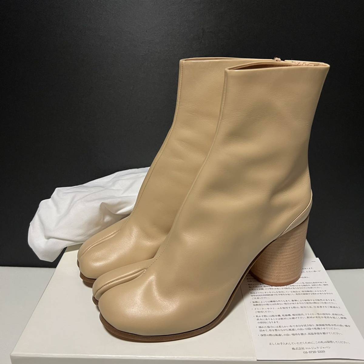 新品 Maison Margiela メゾンマルジェラ Tabi タビ 足袋 レザー ブーツ