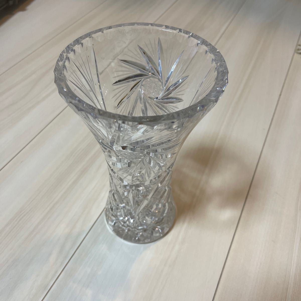 値下げ ガラス花瓶 クリスタル 花瓶 ボヘミアクリスタル