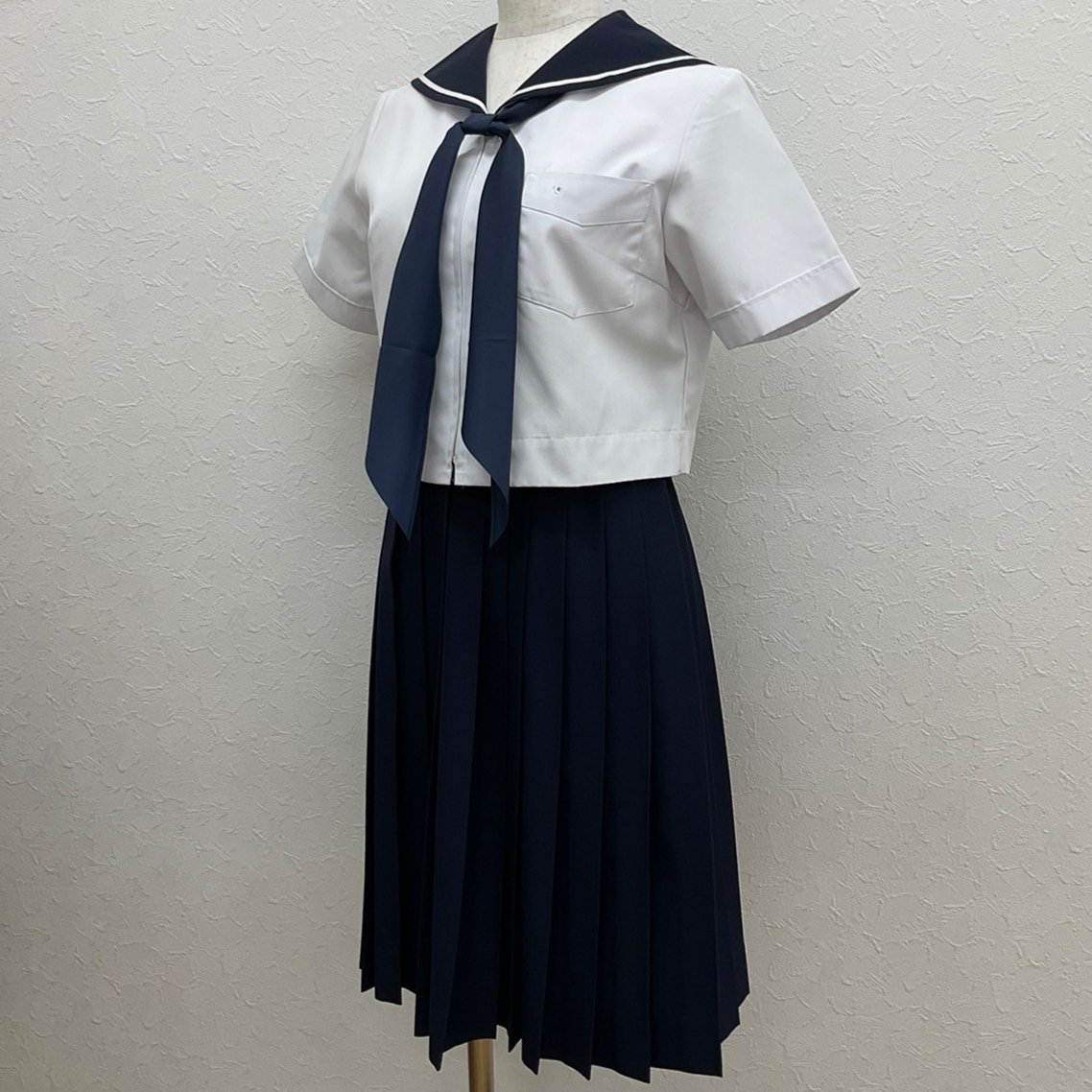 人気 ブランド チェック US542-1 (中古) /7 3点セット 教育大学附属福岡中学校 福岡県 学生服