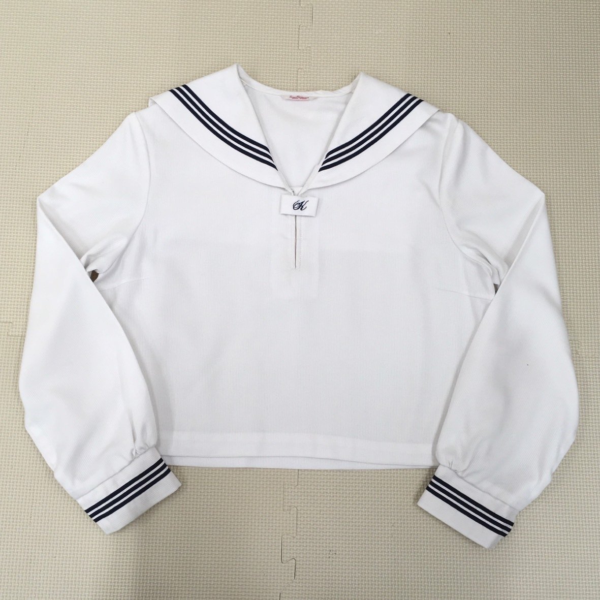 AS595-3(中古) 広島県 尾道北高校 セーラー服 3点セット /160A/L AS595-3(中古) 広島県 尾道北高校 セーラー服 3点セット /160A/L