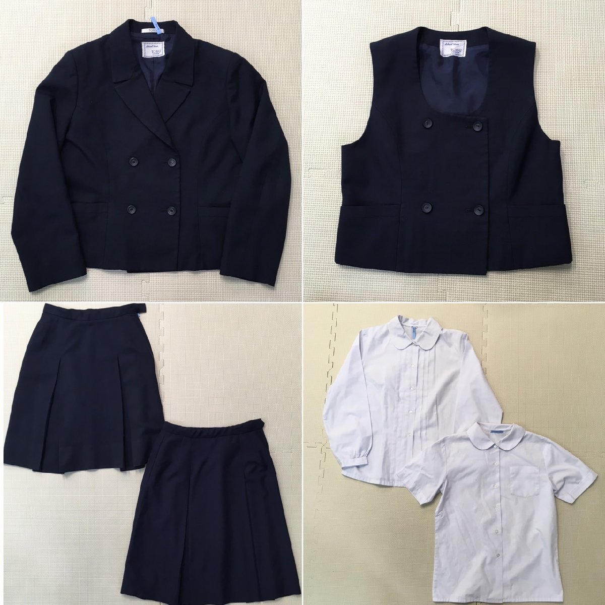 2024特集 A121#(中古) /M/W66/ブレザー/ベスト 6点セット 制服 栃木方面 学生服