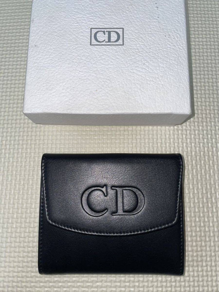 大人気】未使用保管品 ディオール Dior ブラック コンパクト CD レザー