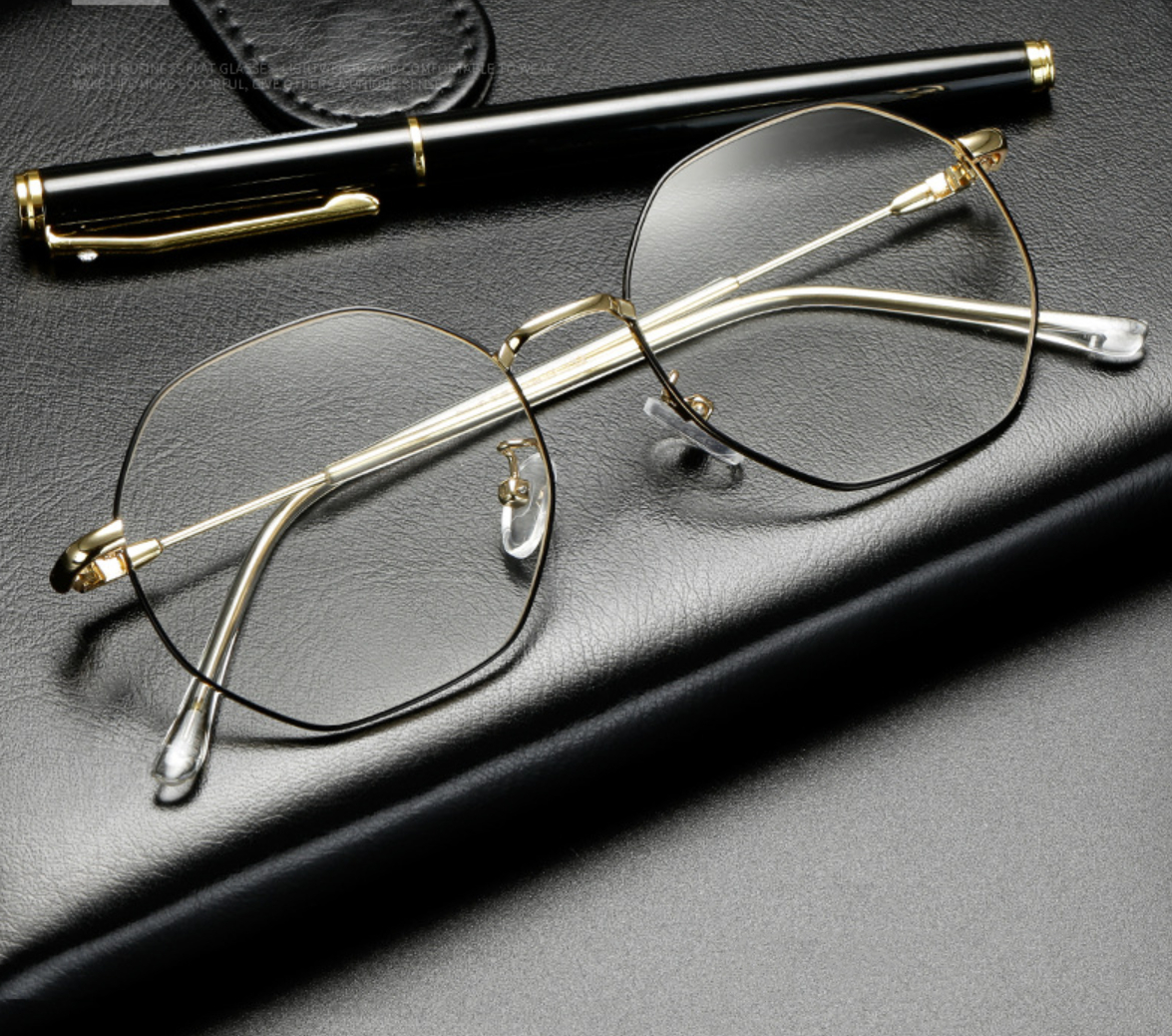 Yahoo!オークション - 【1円開始】新型多角形復旧眼鏡 合金素材 メガネ