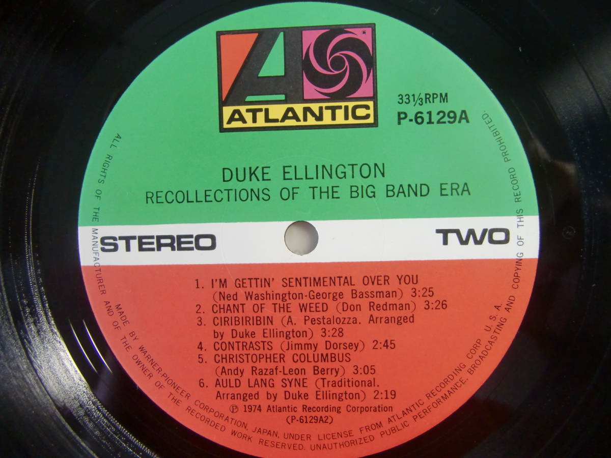 Duke Ellington デューク・エリントン / RECOLLECTIONS OF THE BIG BAND ERA リコレクションズ・オブ・ザ・ビッグ・バンド・エラ 帯付！_画像7