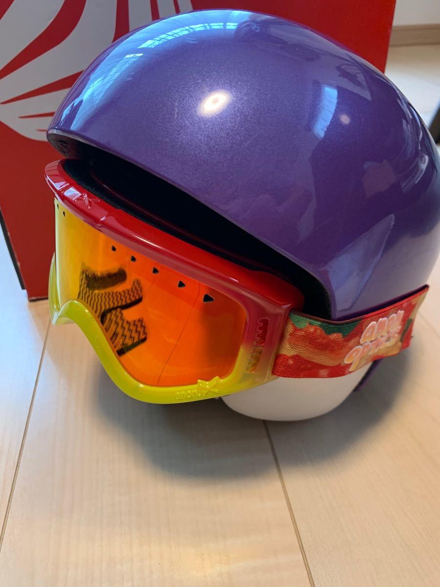 anon ゴーグル 子供用 RED スキー スノーボード ヘルメット 子供用2点