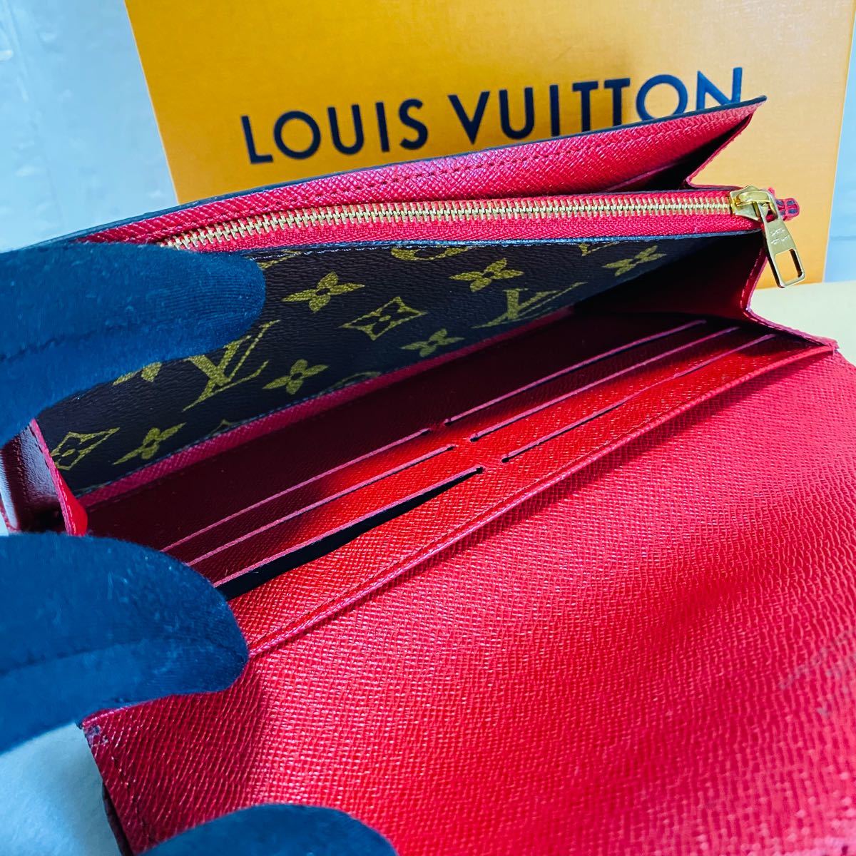 【美品】 LOUIS VUITTON ルイヴィトン M61184 モノグラム ポルトフォイユ・サラ レティーロ 長財布 ブラウン