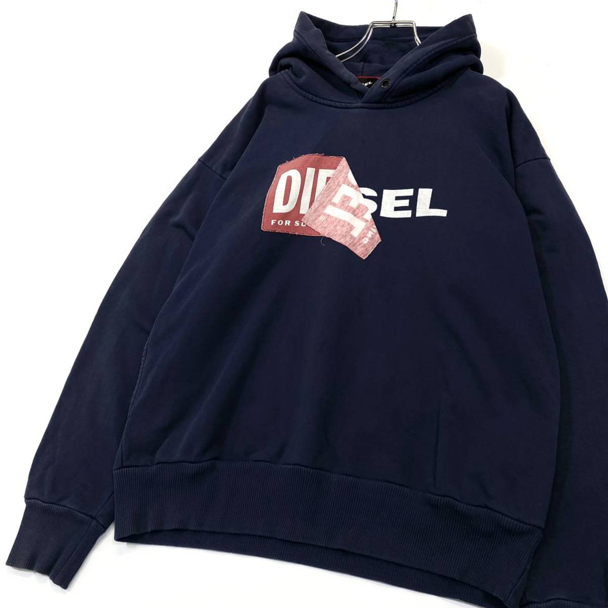 DIESEL(ディーゼル)フーディーパーカー プリントロゴ 裏パイル地