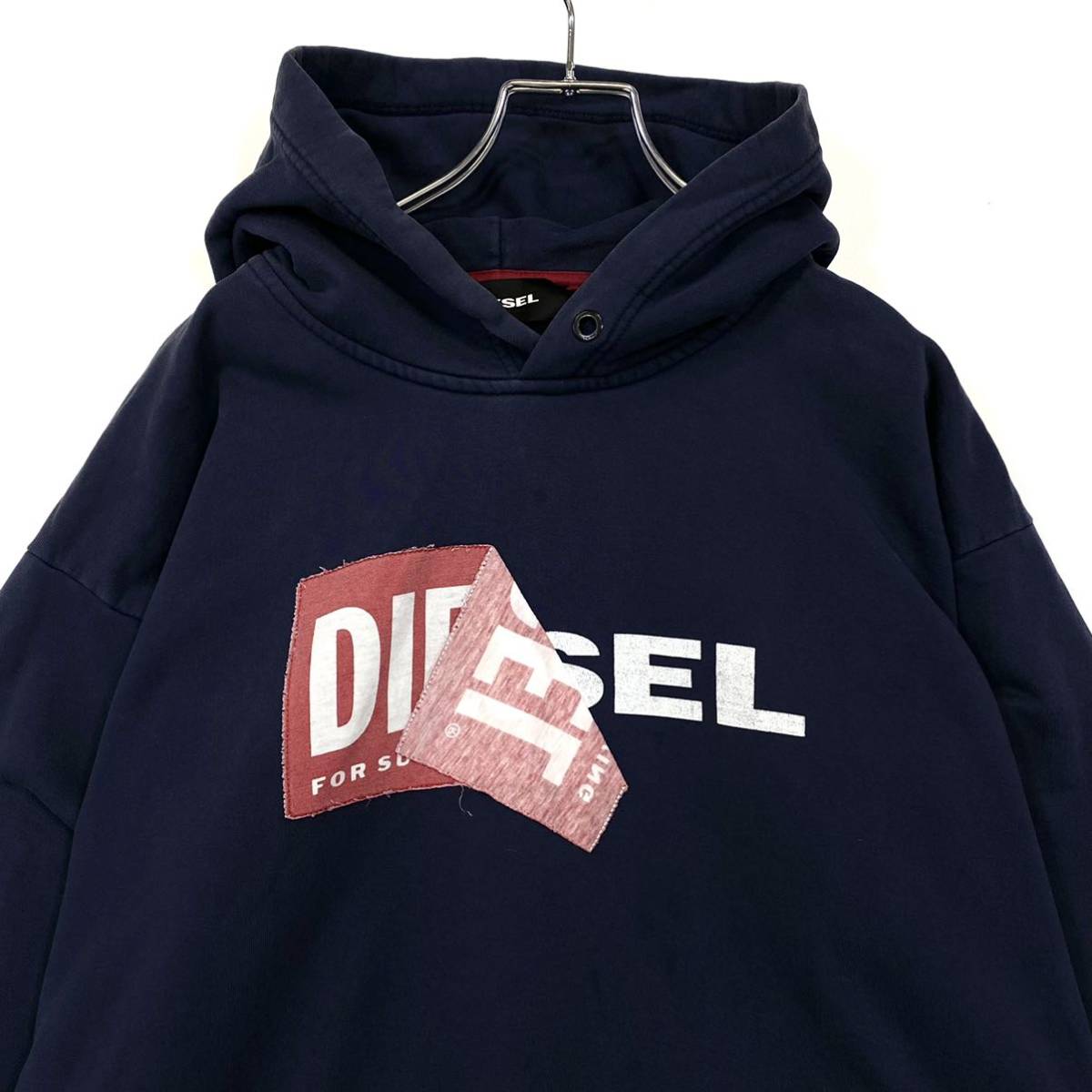 DIESEL(ディーゼル)フーディーパーカー プリントロゴ 裏パイル地