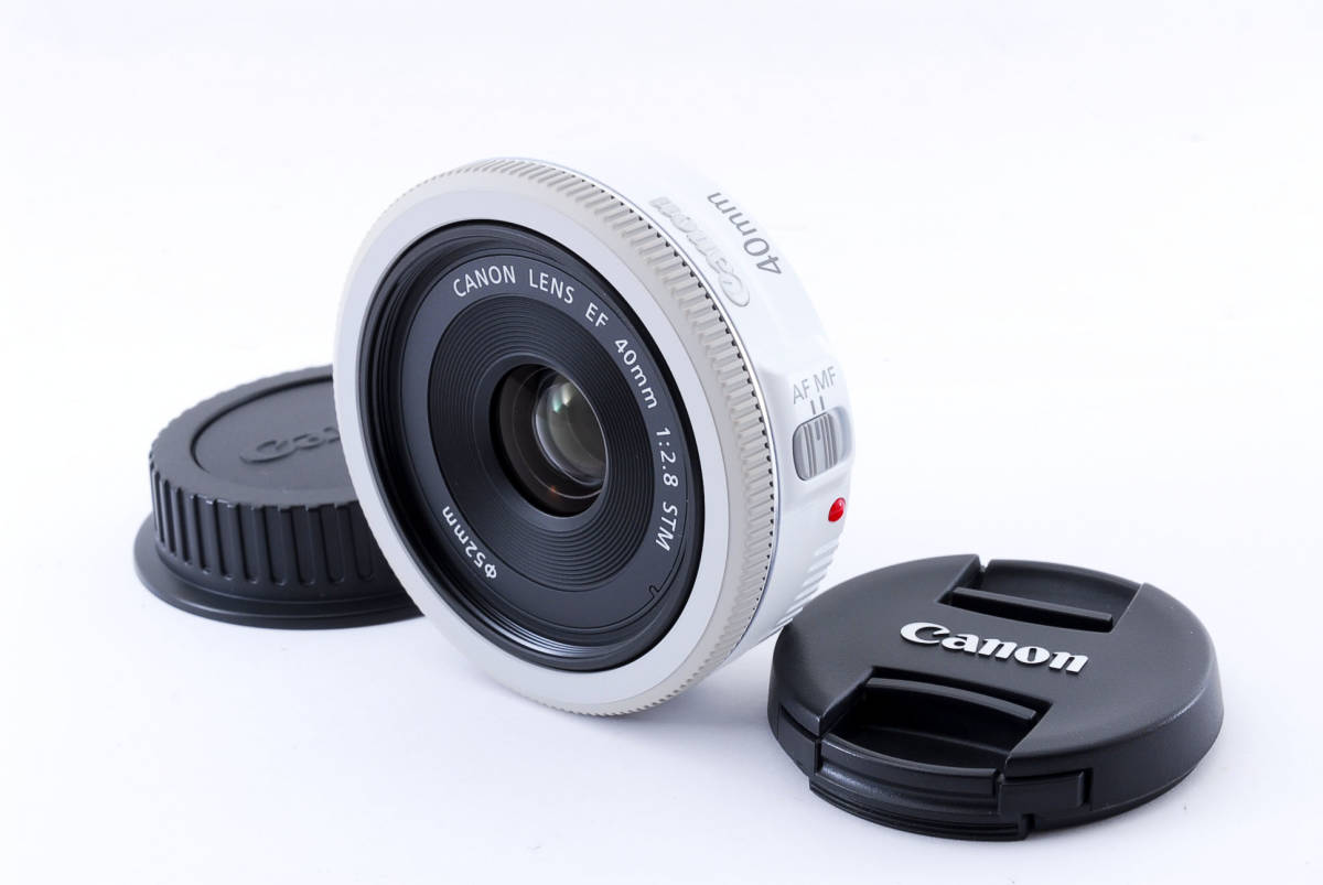 超美品】Canon EF 40mm f/2.8 STM Lens White キヤノン 926717@Yi www