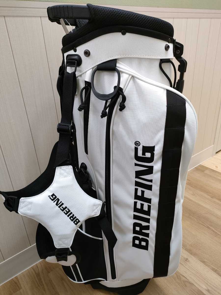 新品 未使用 BRIEFING ブリーフィング ゴルフ キャディバッグ CR-4 #02 COMBI G5 WHITE BLACK ホワイト ブラック  白 黒 BGW221