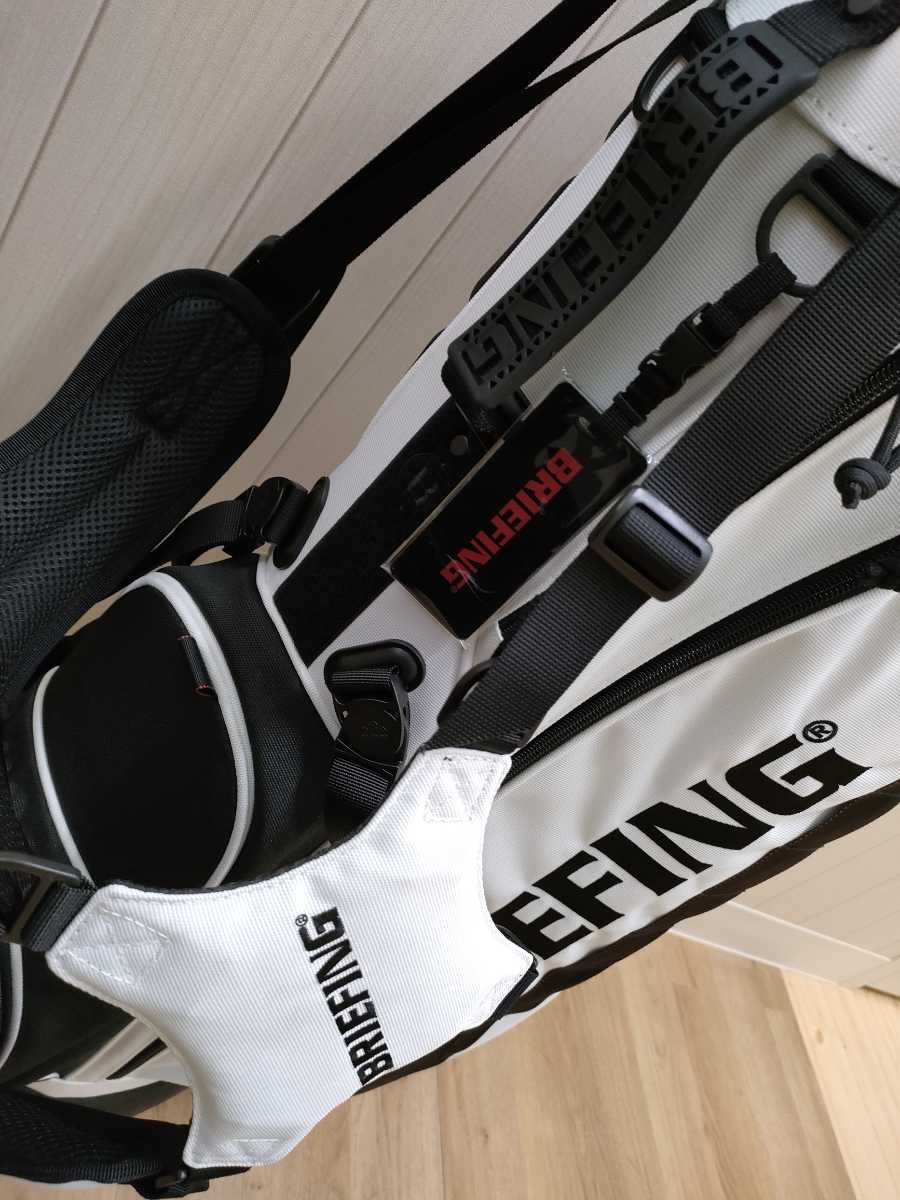 新品 未使用 BRIEFING ブリーフィング ゴルフ キャディバッグ CR-4 #02 COMBI G5 WHITE BLACK ホワイト ブラック 白 黒 BGW221